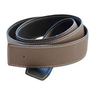 ManeJane Belt Navy/Taupe Reversible Leather Belt Strap equestrian boot socks boot socks thin socks riding socks pattern socks tall socks funny socks knee high socks horse socks horse show socks