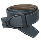 ManeJane Belt Navy/Taupe Reversible Leather Belt Strap equestrian boot socks boot socks thin socks riding socks pattern socks tall socks funny socks knee high socks horse socks horse show socks