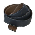 ManeJane Belt Navy/Taupe Reversible Leather Belt Strap equestrian boot socks boot socks thin socks riding socks pattern socks tall socks funny socks knee high socks horse socks horse show socks