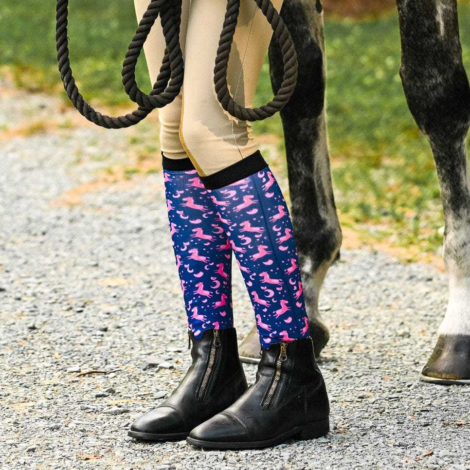 dreamers & schemers Pair & A Spare Neigh-Borhood Pair & A Spare Socks equestrian boot socks boot socks thin socks riding socks pattern socks tall socks funny socks knee high socks horse socks horse show socks