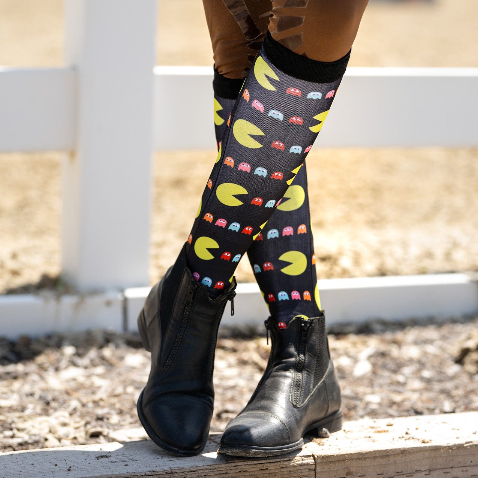 dreamers & schemers Pair & A Spare NomNom Pair & a Spare equestrian boot socks boot socks thin socks riding socks pattern socks tall socks funny socks knee high socks horse socks horse show socks