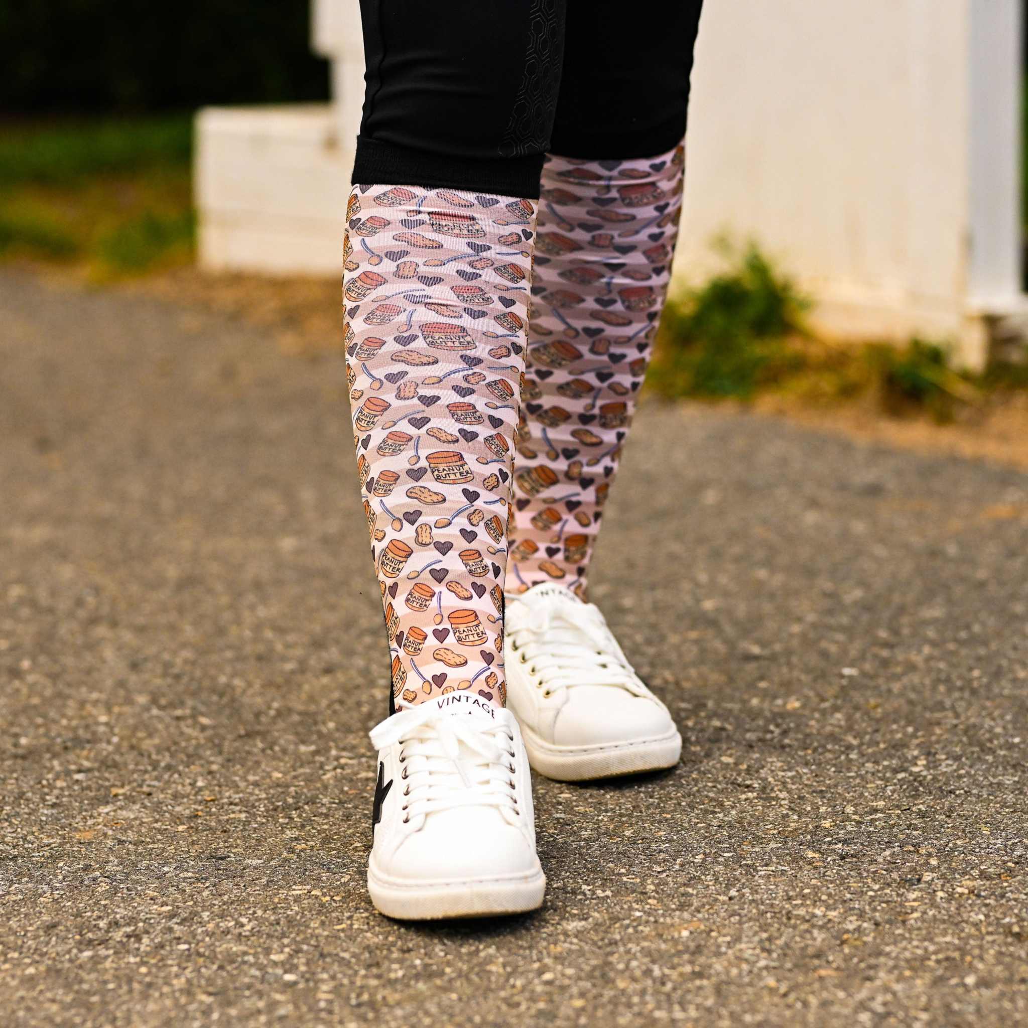 dreamers & schemers Pair & A Spare Nuts About You Pair & A Spare Socks equestrian boot socks boot socks thin socks riding socks pattern socks tall socks funny socks knee high socks horse socks horse show socks