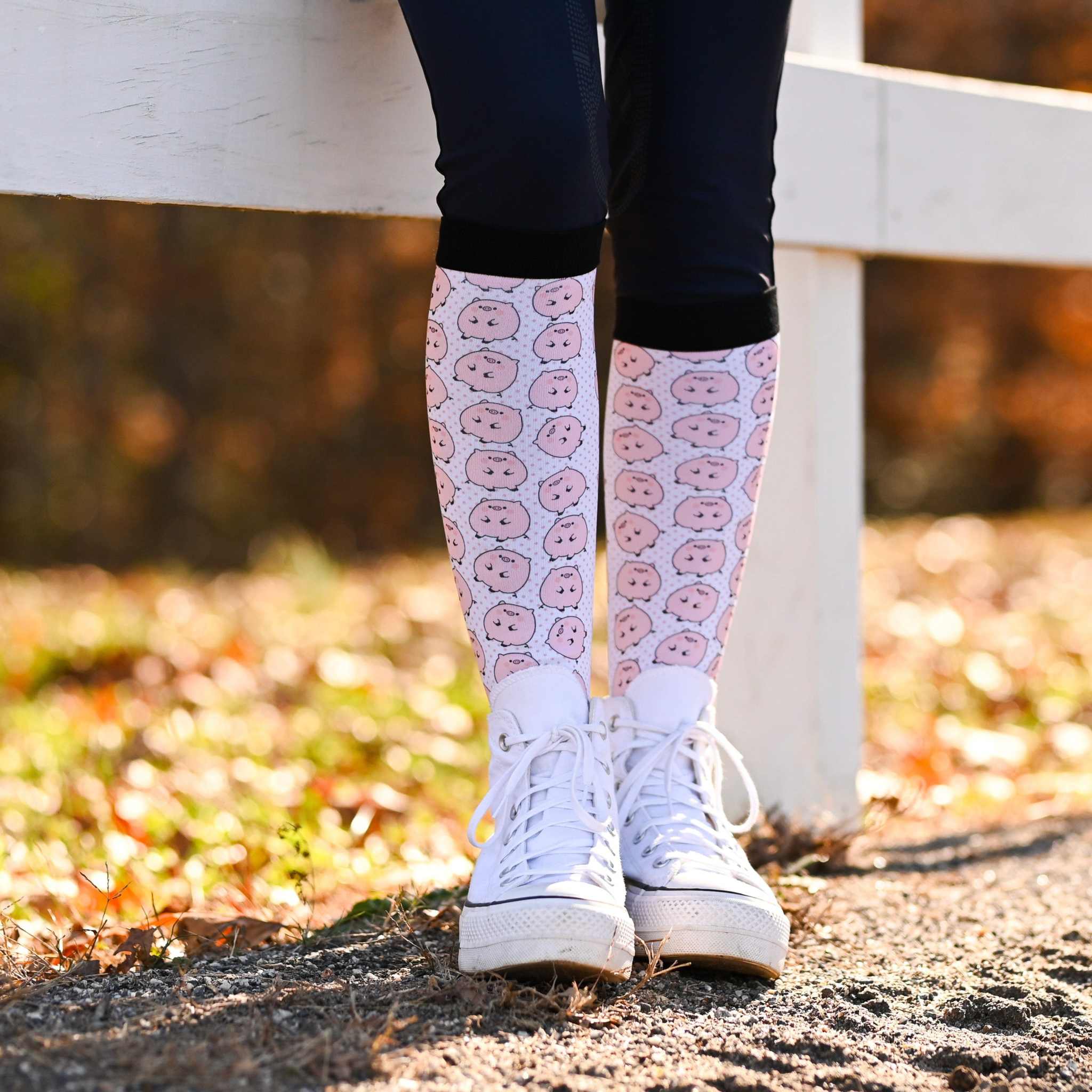 dreamers & schemers Pair & A Spare Piggies Pair & a Spare Socks equestrian boot socks boot socks thin socks riding socks pattern socks tall socks funny socks knee high socks horse socks horse show socks