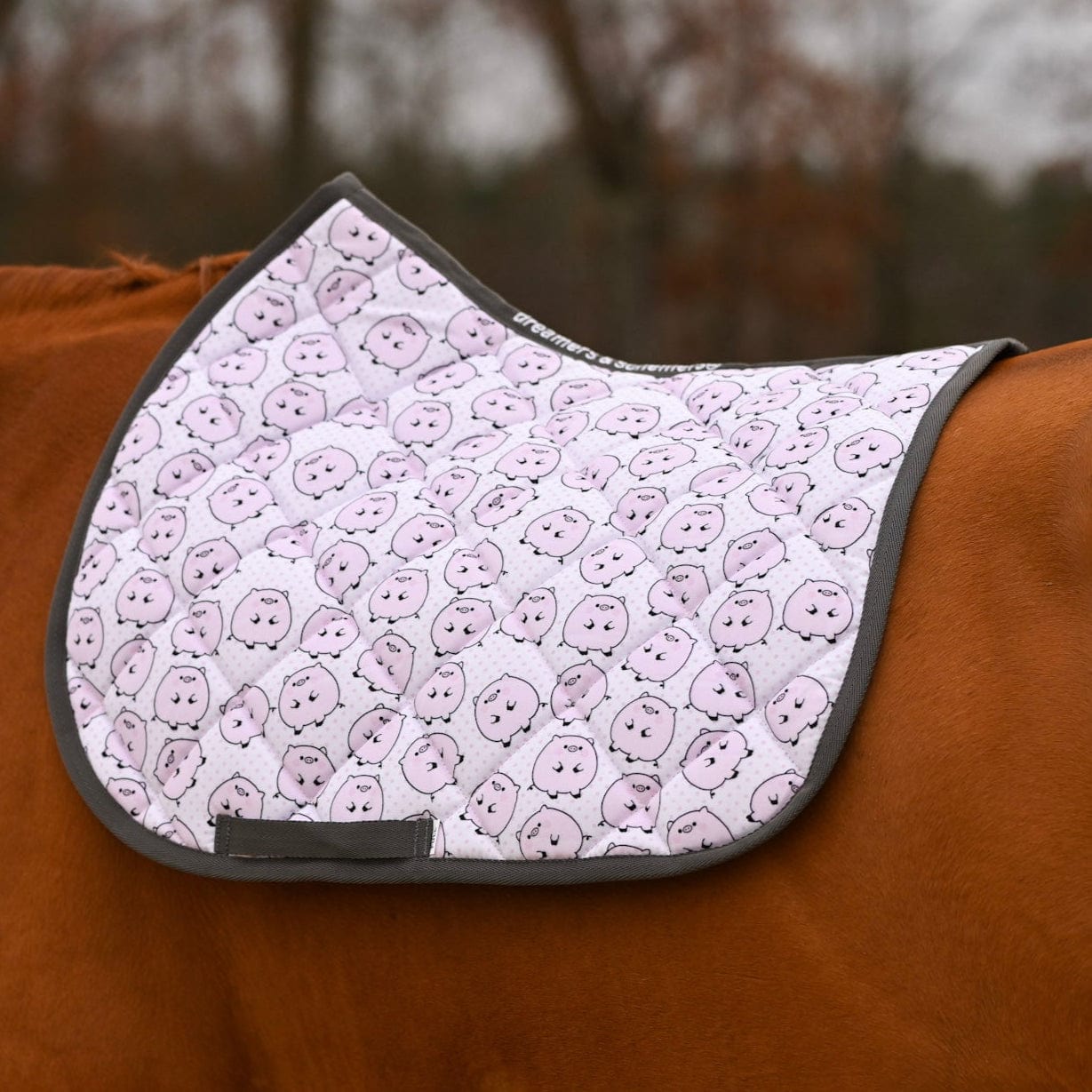 dreamers & schemers Saddle Pad Piggies Saddle Pad equestrian boot socks boot socks thin socks riding socks pattern socks tall socks funny socks knee high socks horse socks horse show socks