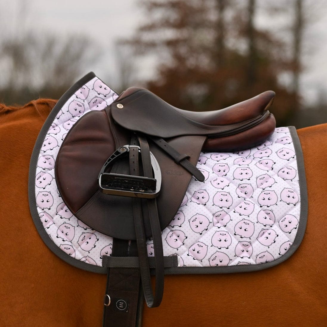 dreamers & schemers Saddle Pad Full Piggies Saddle Pad equestrian boot socks boot socks thin socks riding socks pattern socks tall socks funny socks knee high socks horse socks horse show socks