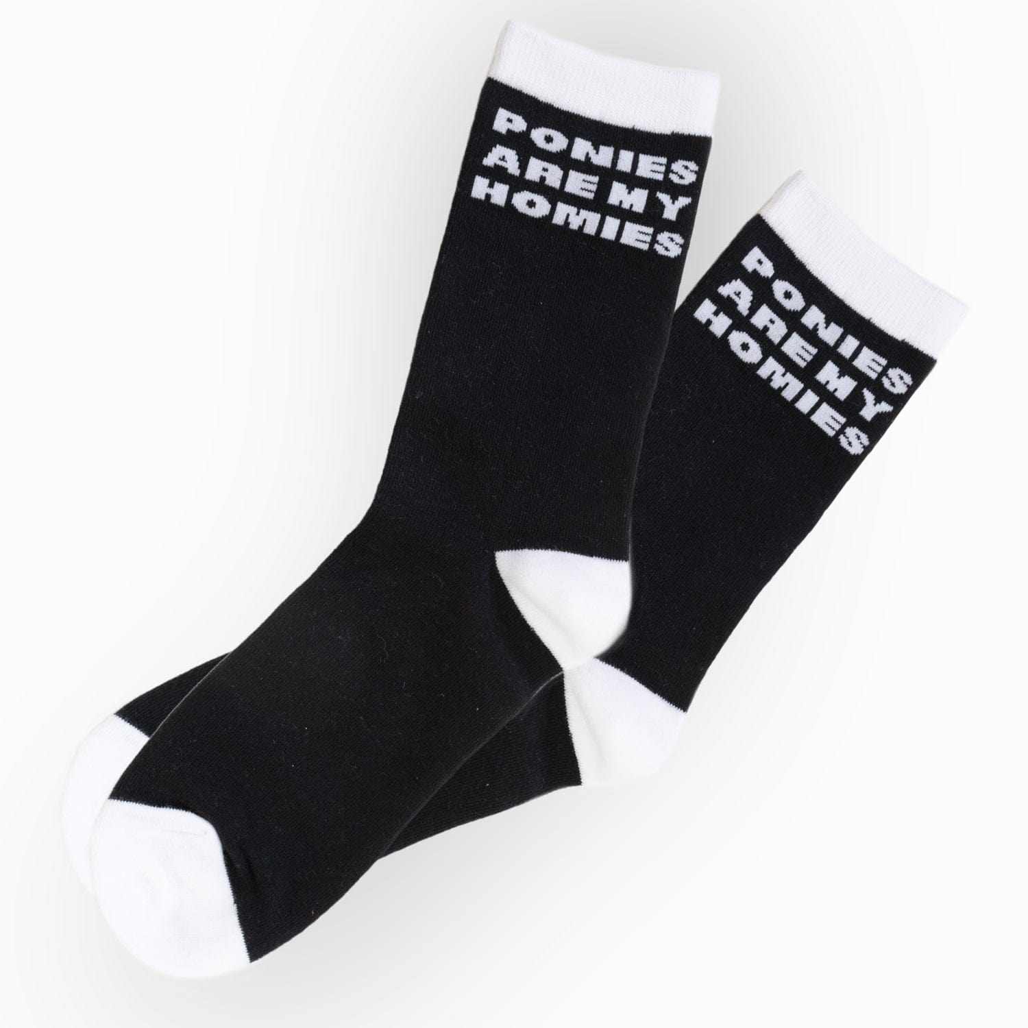 dreamers & schemers Crew Socks Ponies Are My Homies Crew Socks equestrian boot socks boot socks thin socks riding socks pattern socks tall socks funny socks knee high socks horse socks horse show socks