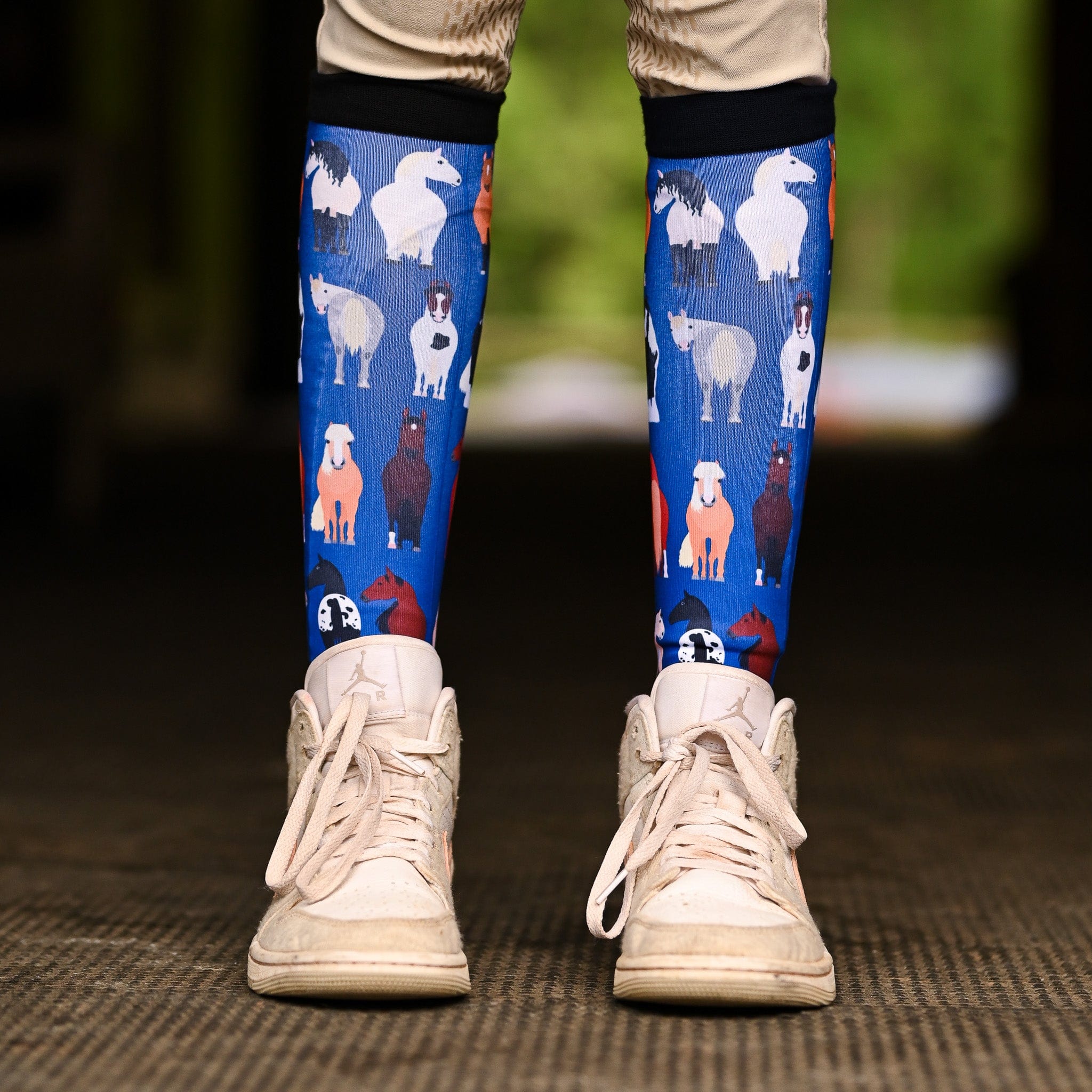 dreamers & schemers Pair & A Spare Pony Baloney Pair & a Spare equestrian boot socks boot socks thin socks riding socks pattern socks tall socks funny socks knee high socks horse socks horse show socks