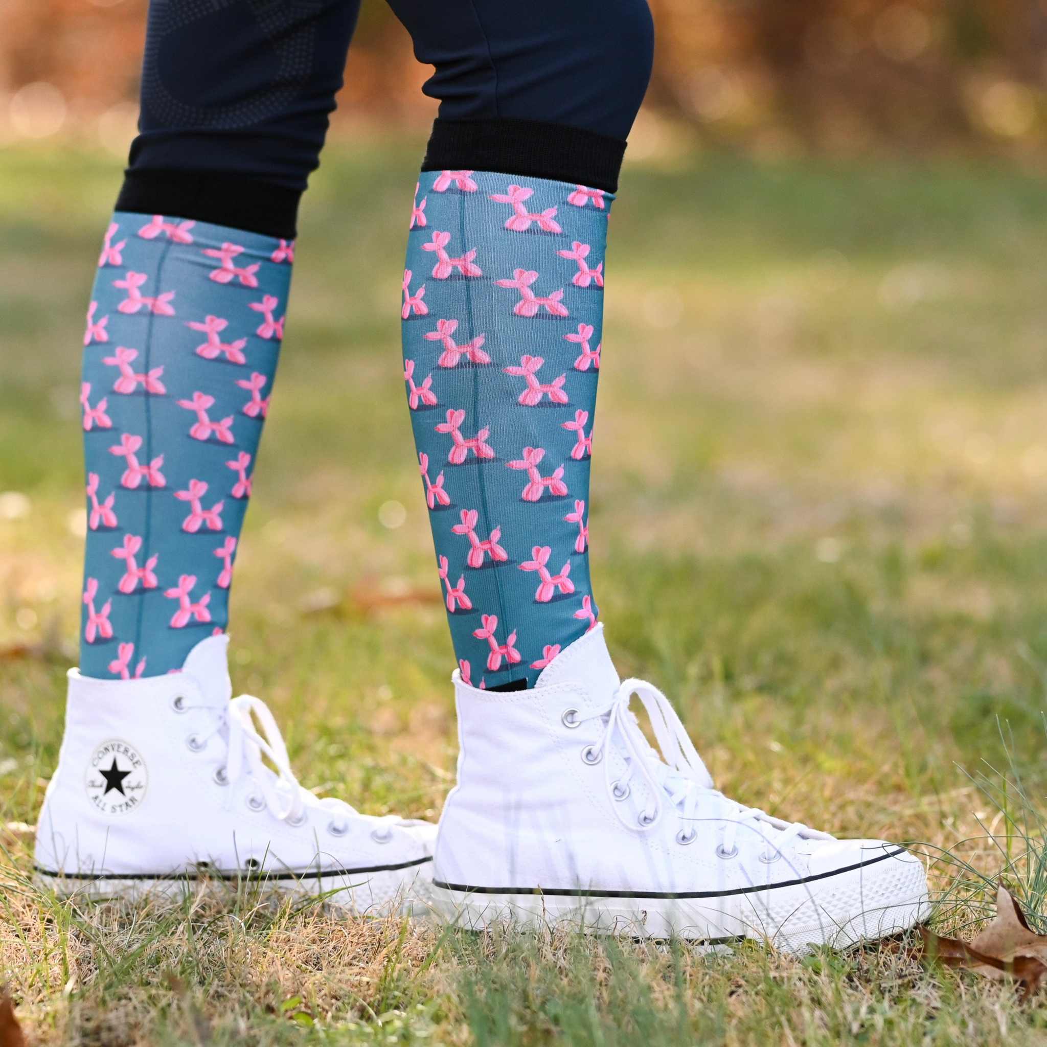 dreamers & schemers Pair & A Spare Pop Dog Pair & a Spare Socks equestrian boot socks boot socks thin socks riding socks pattern socks tall socks funny socks knee high socks horse socks horse show socks