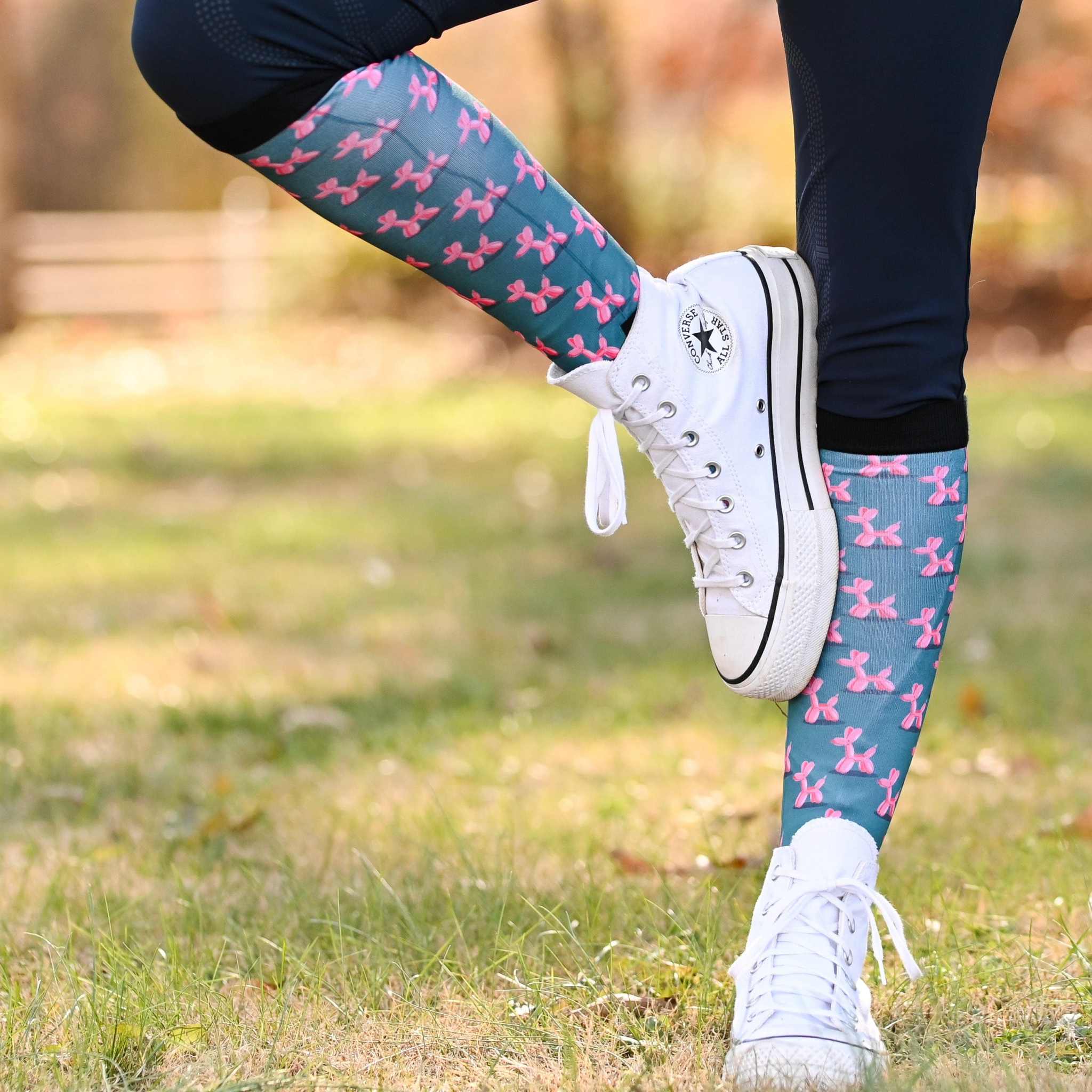 dreamers & schemers Pair & A Spare Pop Dog Pair & a Spare Socks equestrian boot socks boot socks thin socks riding socks pattern socks tall socks funny socks knee high socks horse socks horse show socks