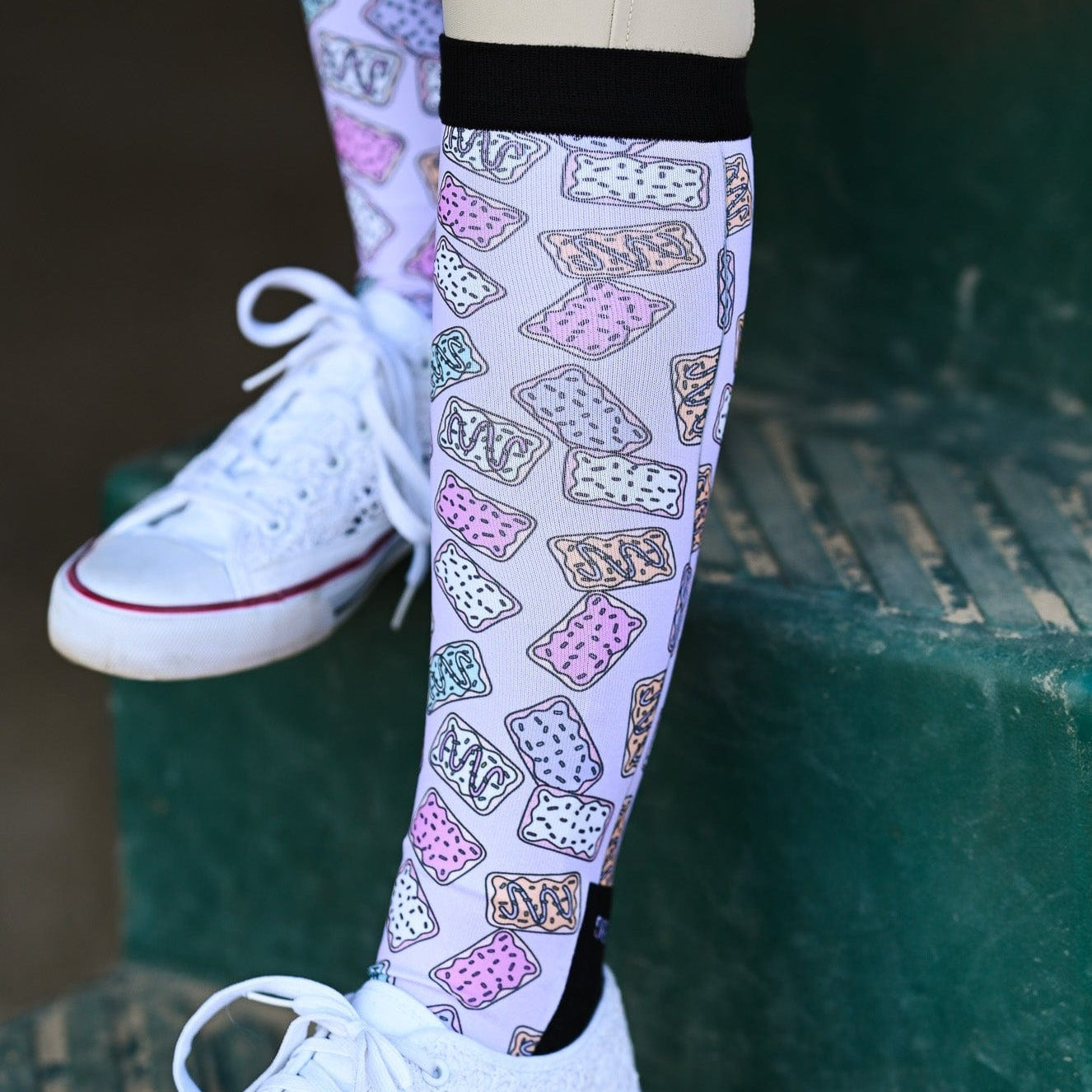 dreamers & schemers Pair & A Spare Pop Tart Pair & a Spare equestrian boot socks boot socks thin socks riding socks pattern socks tall socks funny socks knee high socks horse socks horse show socks