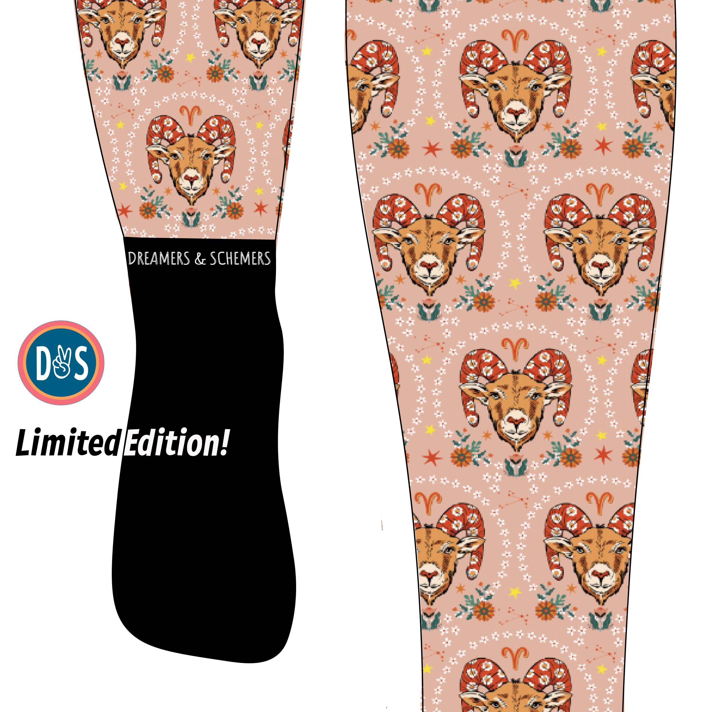 D&S LIMITED EDITION Limited Edition Pretty Aries Limited Edition Socks equestrian boot socks boot socks thin socks riding socks pattern socks tall socks funny socks knee high socks horse socks horse show socks