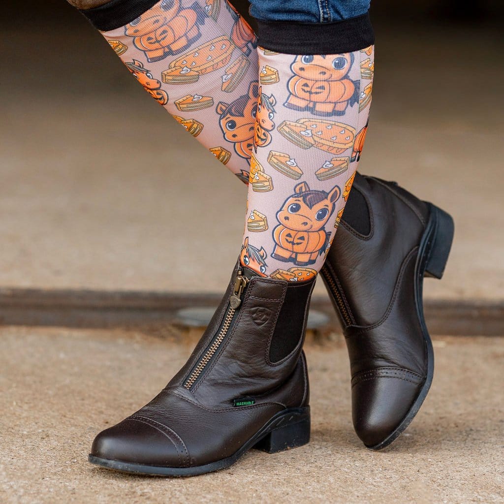 D&S LIMITED EDITION Limited Edition Pumpkin Pony Limited Socks equestrian boot socks boot socks thin socks riding socks pattern socks tall socks funny socks knee high socks horse socks horse show socks