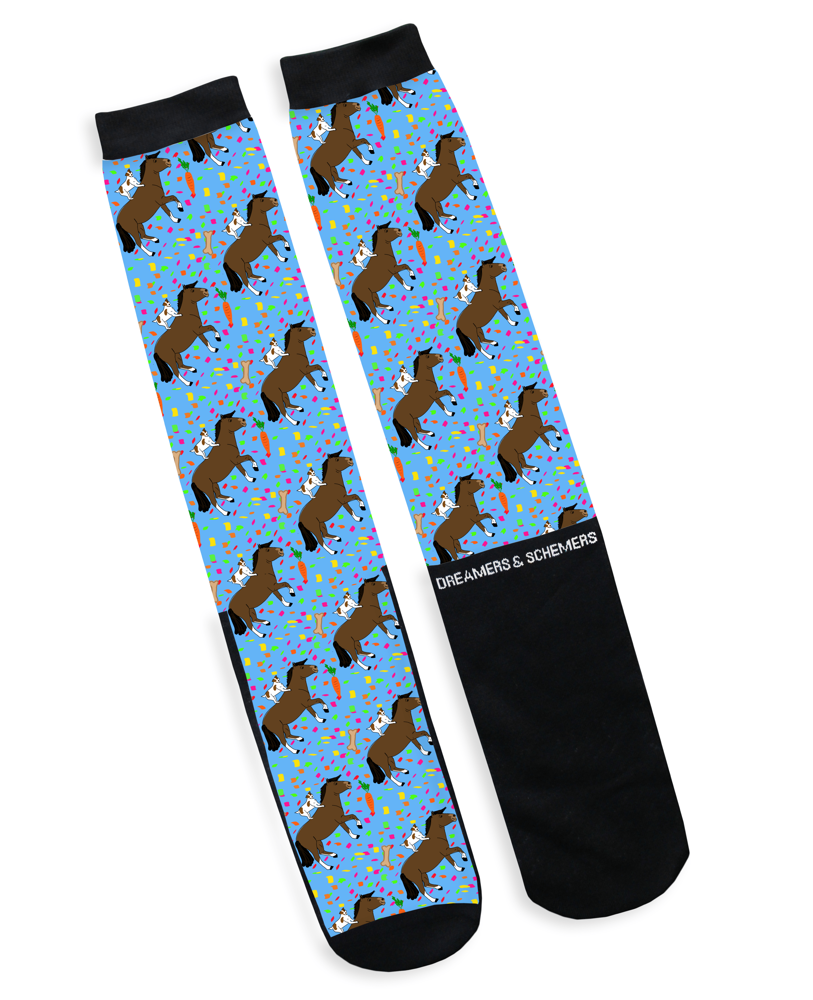 dreamers & schemers Limited Edition Dog & Pony Show Limited Edition Socks equestrian boot socks boot socks thin socks riding socks pattern socks tall socks funny socks knee high socks horse socks horse show socks