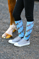 dreamers & schemers Limited Edition Retro Dog & Pony Show Limited Edition Socks equestrian boot socks boot socks thin socks riding socks pattern socks tall socks funny socks knee high socks horse socks horse show socks