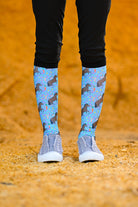 dreamers & schemers Limited Edition Retro Dog & Pony Show Limited Edition Socks equestrian boot socks boot socks thin socks riding socks pattern socks tall socks funny socks knee high socks horse socks horse show socks