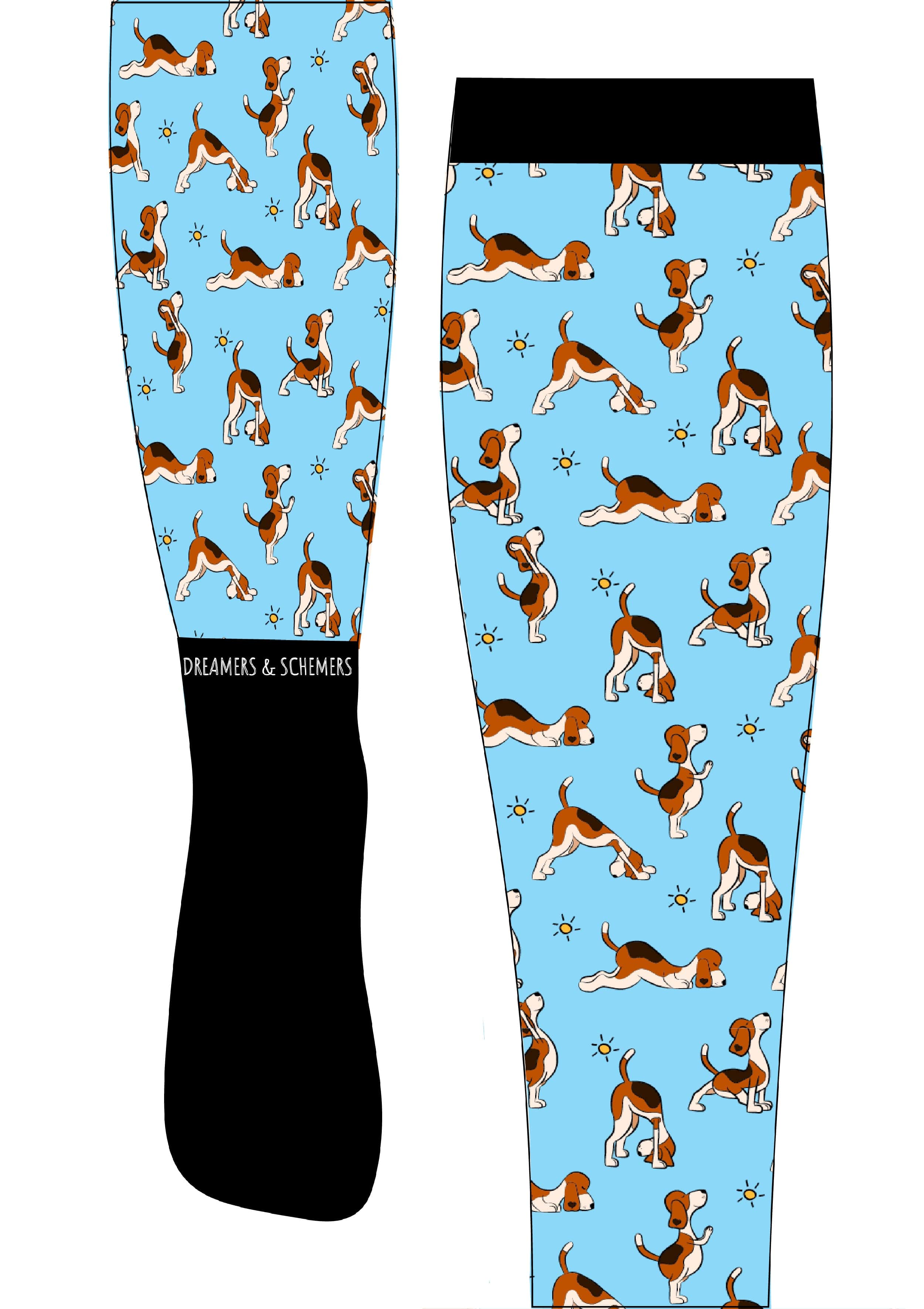 dreamers & schemers Retro Socks Downward Dog Retro Socks equestrian boot socks boot socks thin socks riding socks pattern socks tall socks funny socks knee high socks horse socks horse show socks