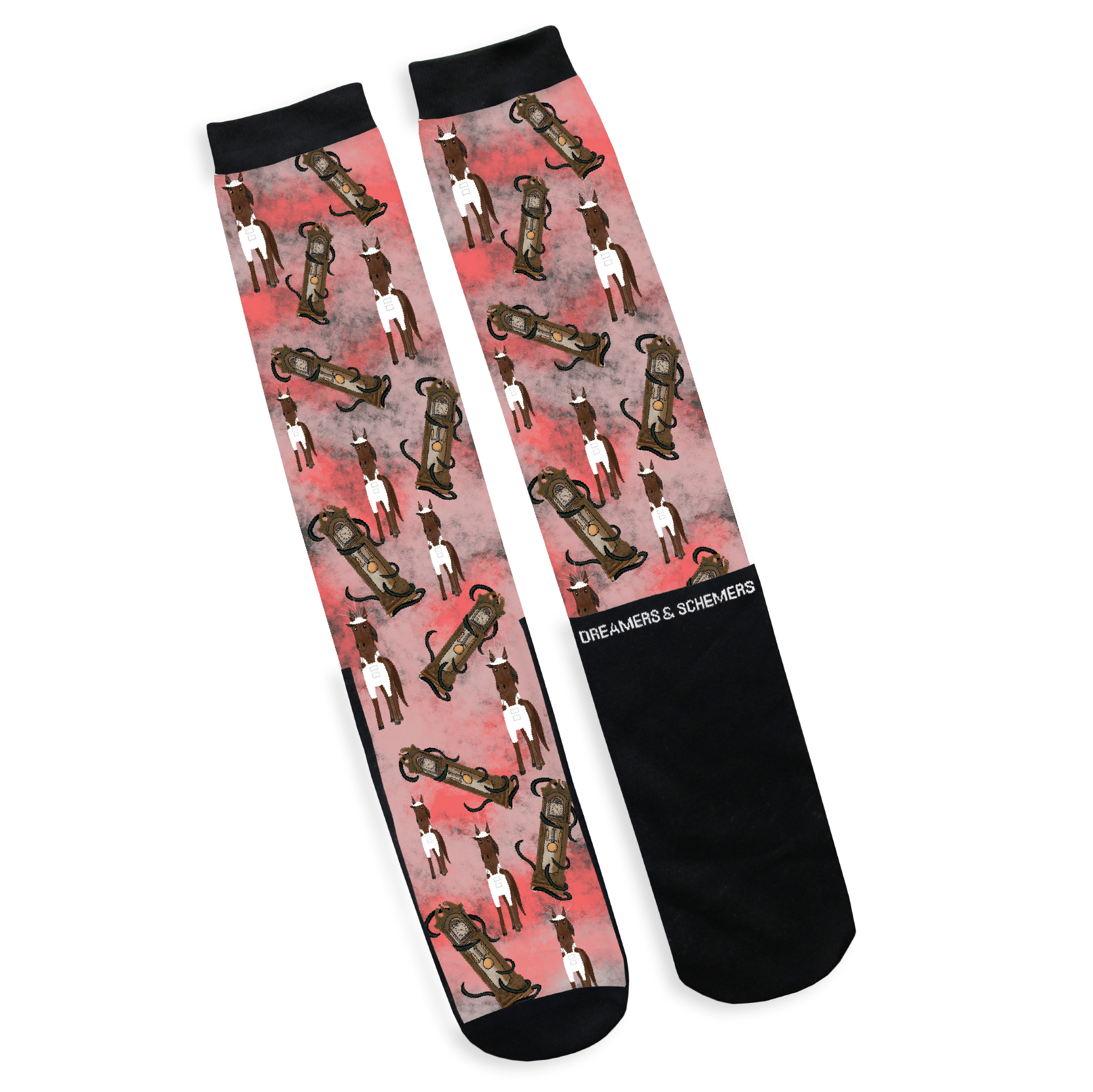 dreamers & schemers Limited Edition stranger-things-socks equestrian boot socks boot socks thin socks riding socks pattern socks tall socks funny socks knee high socks horse socks horse show socks