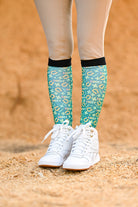 dreamers & schemers Limited Edition Retro My Lucky Socks equestrian boot socks boot socks thin socks riding socks pattern socks tall socks funny socks knee high socks horse socks horse show socks