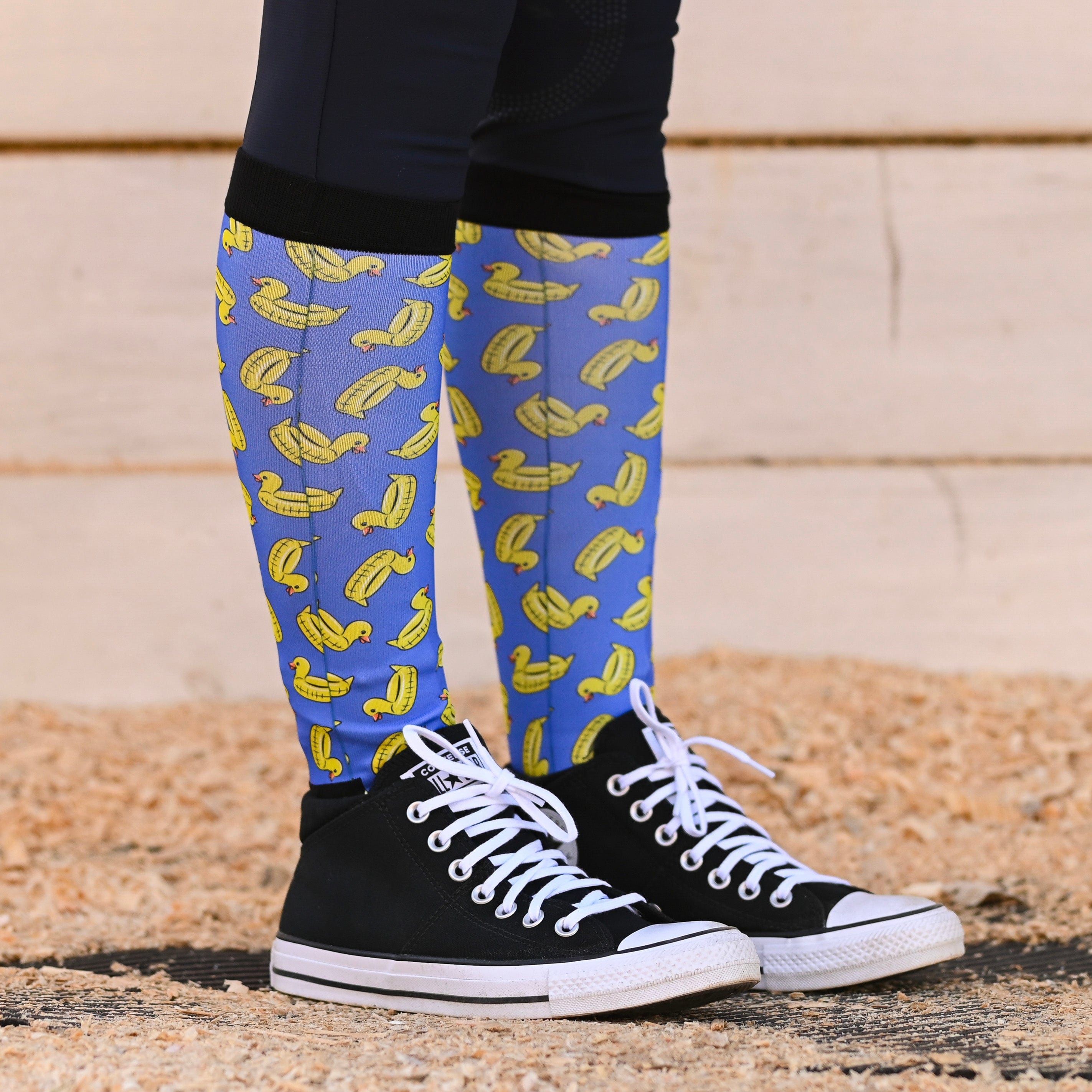 dreamers & schemers Pair & A Spare Rubber Ducky Pair & a Spare Socks equestrian boot socks boot socks thin socks riding socks pattern socks tall socks funny socks knee high socks horse socks horse show socks