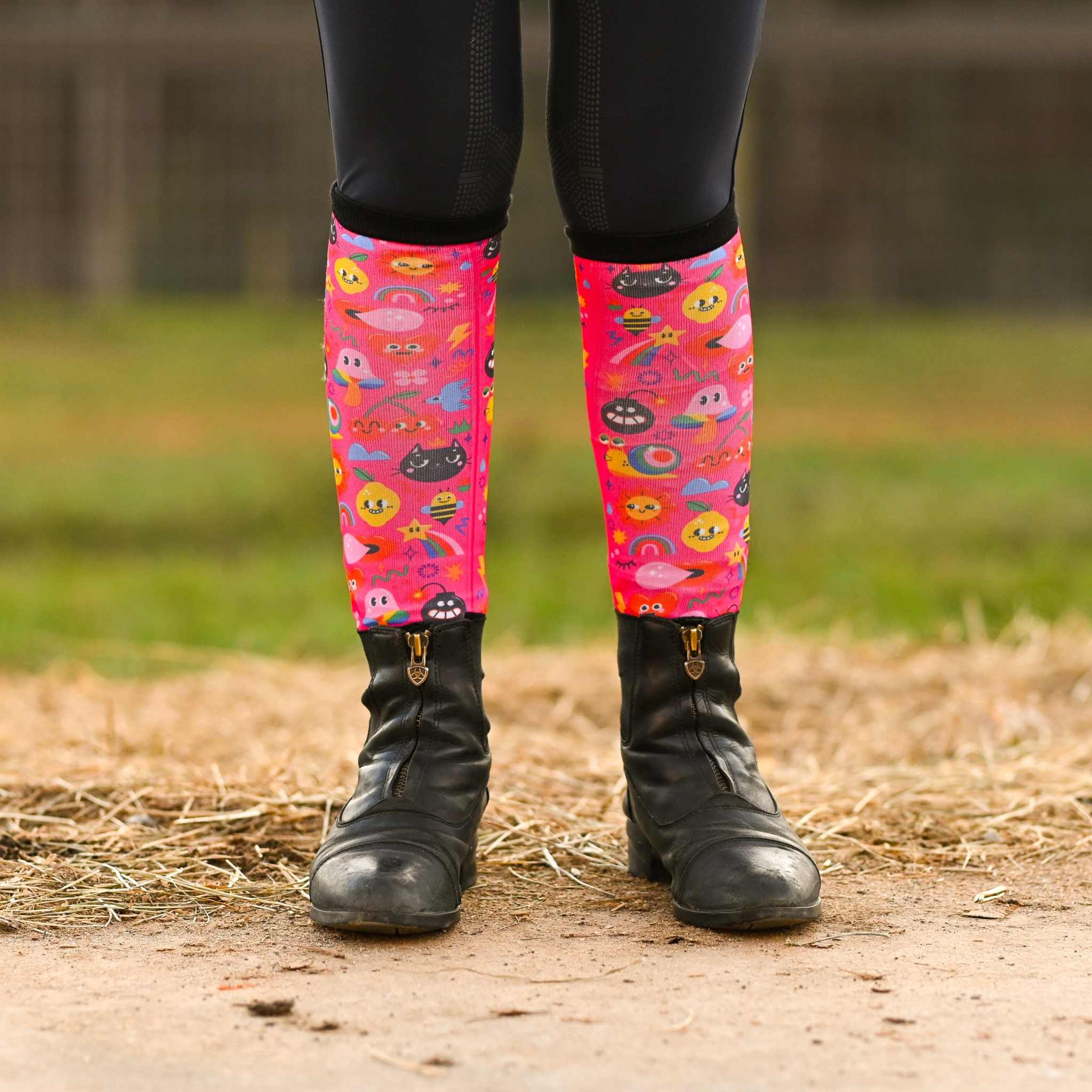 dreamers & schemers Youth Pair & a Spare School's Out Youth Pair & a Spare Socks equestrian boot socks boot socks thin socks riding socks pattern socks tall socks funny socks knee high socks horse socks horse show socks