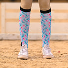 dreamers & schemers Pair & A Spare Sea Corn Pair & a Spare equestrian boot socks boot socks thin socks riding socks pattern socks tall socks funny socks knee high socks horse socks horse show socks