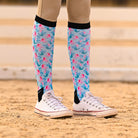 dreamers & schemers Pair & A Spare Sea Corn Pair & a Spare equestrian boot socks boot socks thin socks riding socks pattern socks tall socks funny socks knee high socks horse socks horse show socks