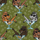 Shaken Not Stirred black top boot socks pack of three with spare sock for adults