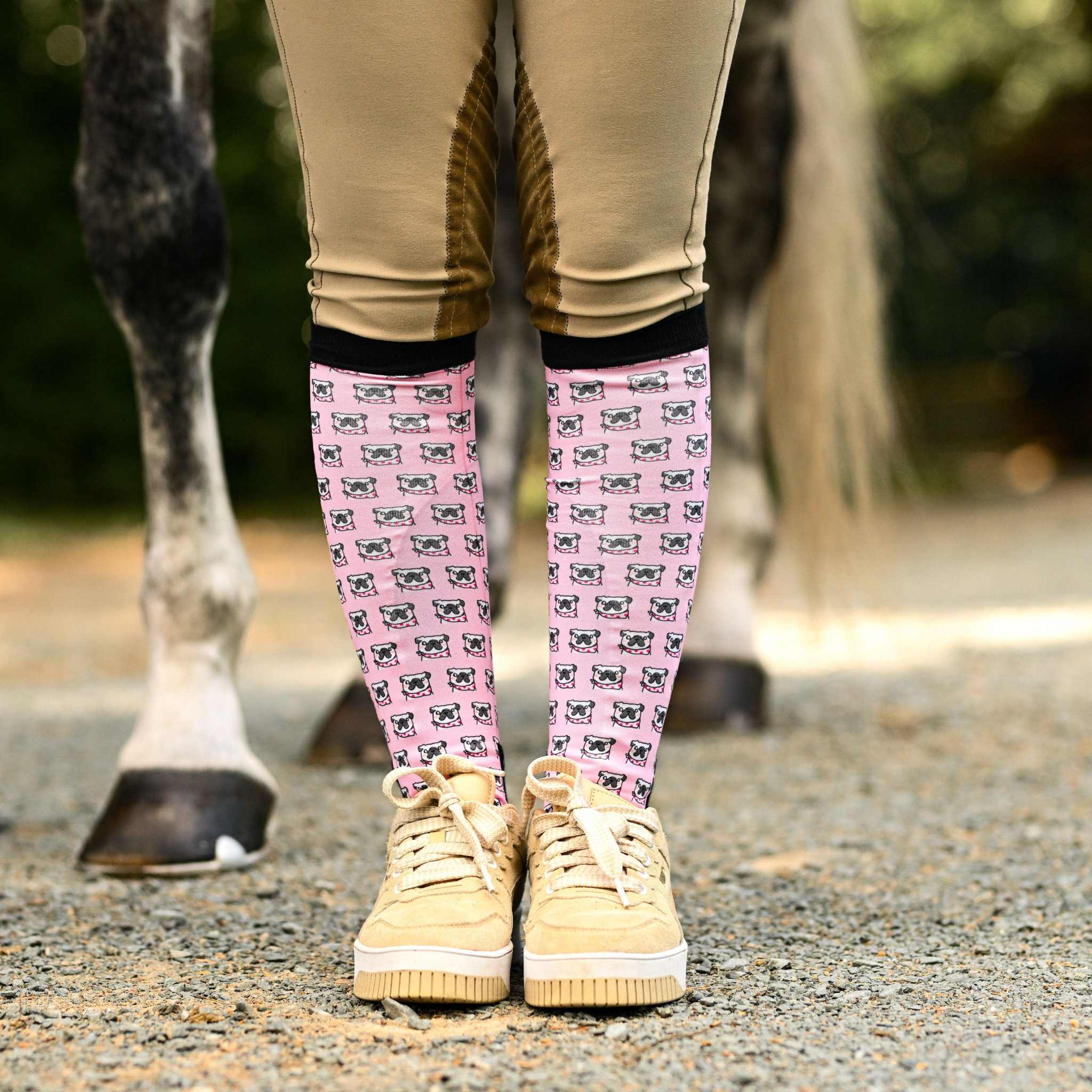 dreamers & schemers Pair & A Spare Side Eye Pair & A Spare Socks equestrian boot socks boot socks thin socks riding socks pattern socks tall socks funny socks knee high socks horse socks horse show socks