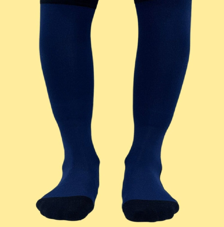 dreamers & schemers Knit Socks Simple Solids Pair & Spare- Dark Navy equestrian boot socks boot socks thin socks riding socks pattern socks tall socks funny socks knee high socks horse socks horse show socks