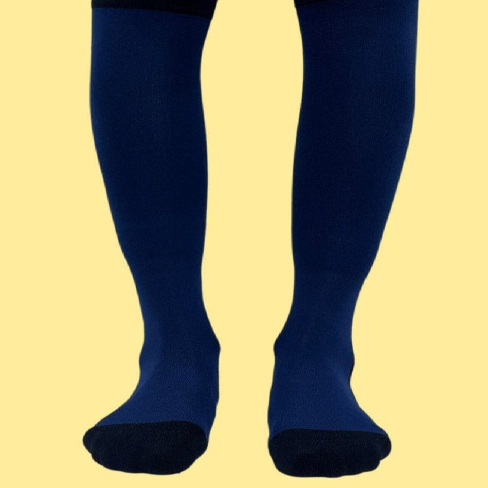 dreamers & schemers Knit Socks Simple Solids Pair & Spare- Dark Navy equestrian boot socks boot socks thin socks riding socks pattern socks tall socks funny socks knee high socks horse socks horse show socks