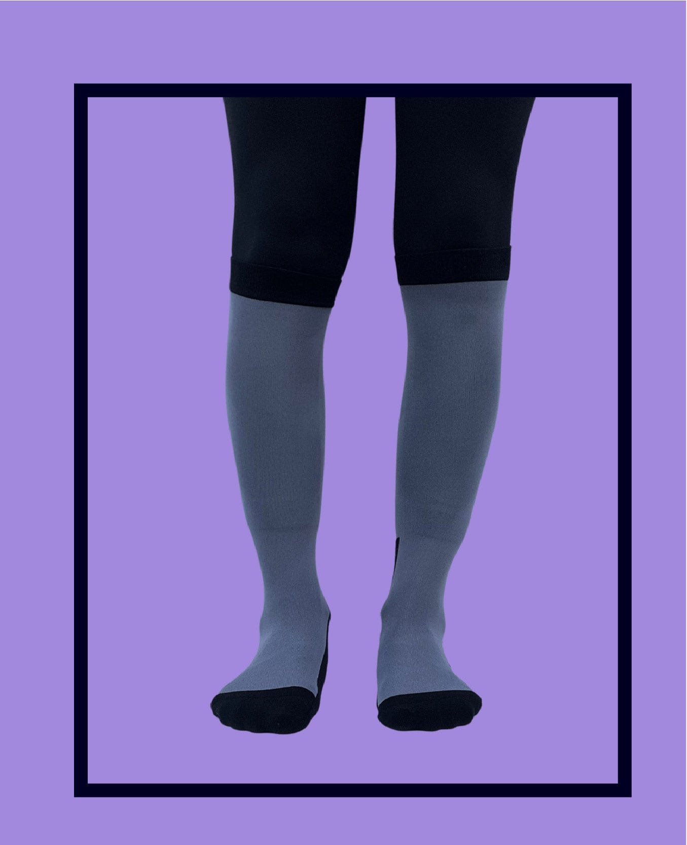 dreamers & schemers Knit Socks Simple Solids Pair & Spare- Grey equestrian boot socks boot socks thin socks riding socks pattern socks tall socks funny socks knee high socks horse socks horse show socks