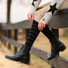 dreamers & schemers Knit Socks Simple Stripe Knit Socks - Black w/ Sage equestrian boot socks boot socks thin socks riding socks pattern socks tall socks funny socks knee high socks horse socks horse show socks