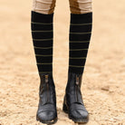 dreamers & schemers Knit Socks Simple Stripe Knit Socks - Black w/ Sage equestrian boot socks boot socks thin socks riding socks pattern socks tall socks funny socks knee high socks horse socks horse show socks