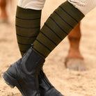 dreamers & schemers Knit Socks Simple Stripe Knit Socks - Sage w/ Black equestrian boot socks boot socks thin socks riding socks pattern socks tall socks funny socks knee high socks horse socks horse show socks