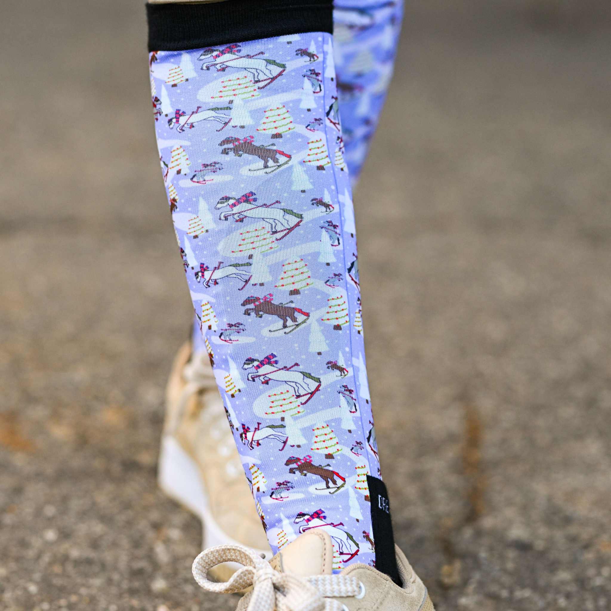 dreamers & schemers Pair & A Spare Ski You Later Pair & A Spare Socks equestrian boot socks boot socks thin socks riding socks pattern socks tall socks funny socks knee high socks horse socks horse show socks