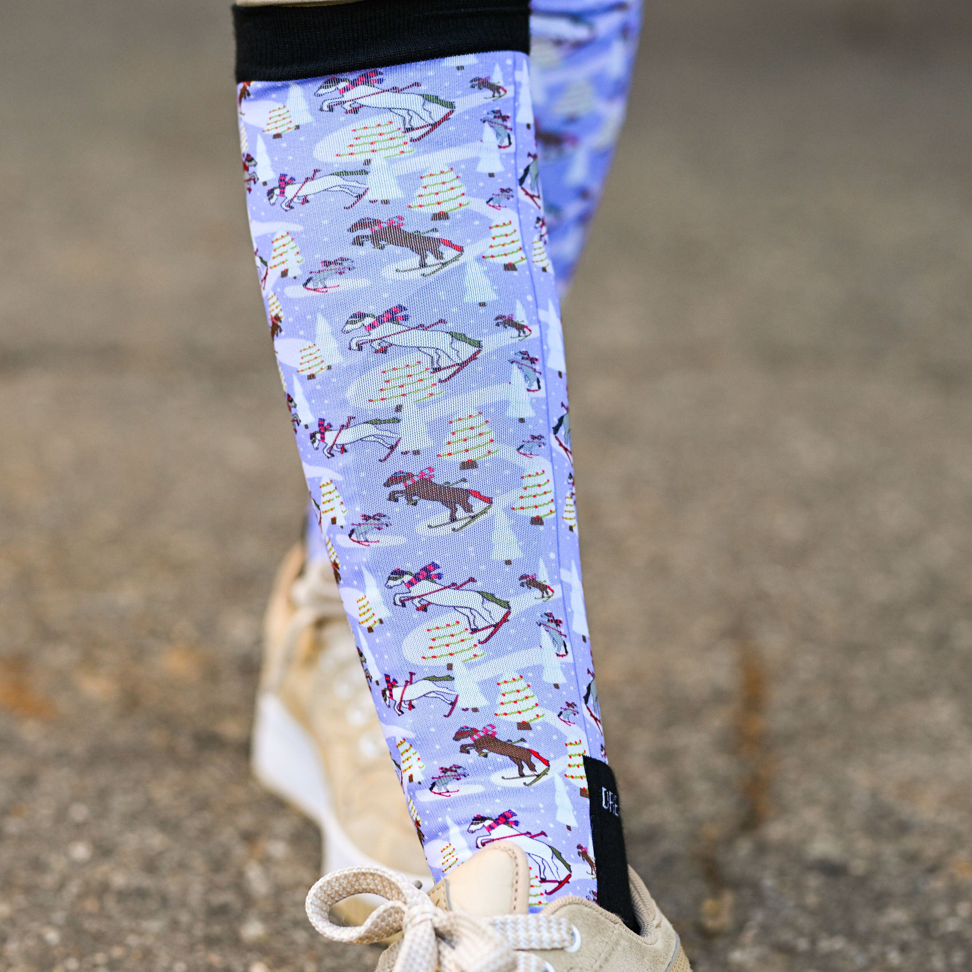dreamers & schemers Pair & A Spare Ski You Later Pair & A Spare Socks equestrian boot socks boot socks thin socks riding socks pattern socks tall socks funny socks knee high socks horse socks horse show socks
