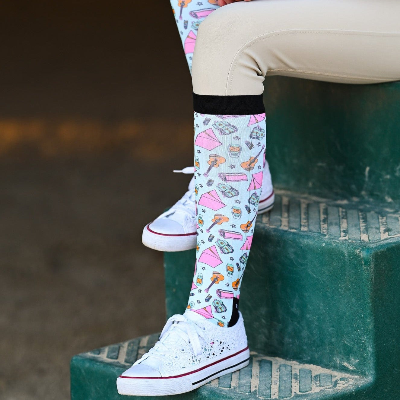 dreamers & schemers Pair & A Spare Sleepover Pair & a Spare equestrian boot socks boot socks thin socks riding socks pattern socks tall socks funny socks knee high socks horse socks horse show socks