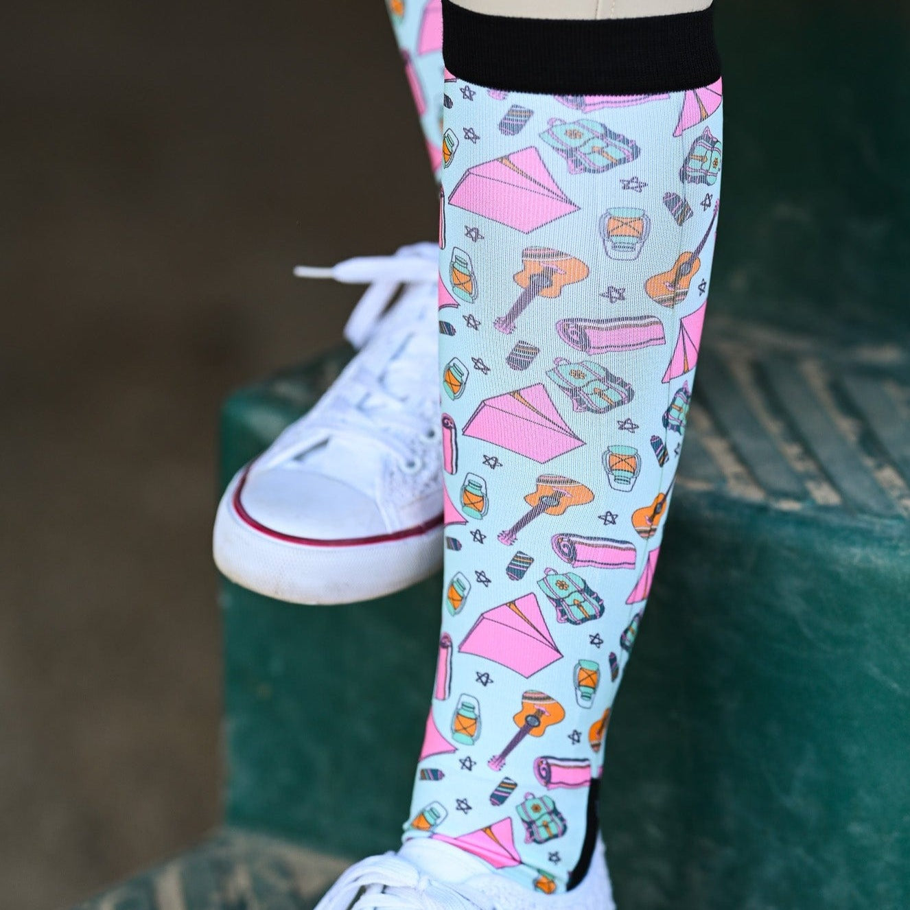 dreamers & schemers Pair & A Spare Sleepover Pair & a Spare equestrian boot socks boot socks thin socks riding socks pattern socks tall socks funny socks knee high socks horse socks horse show socks