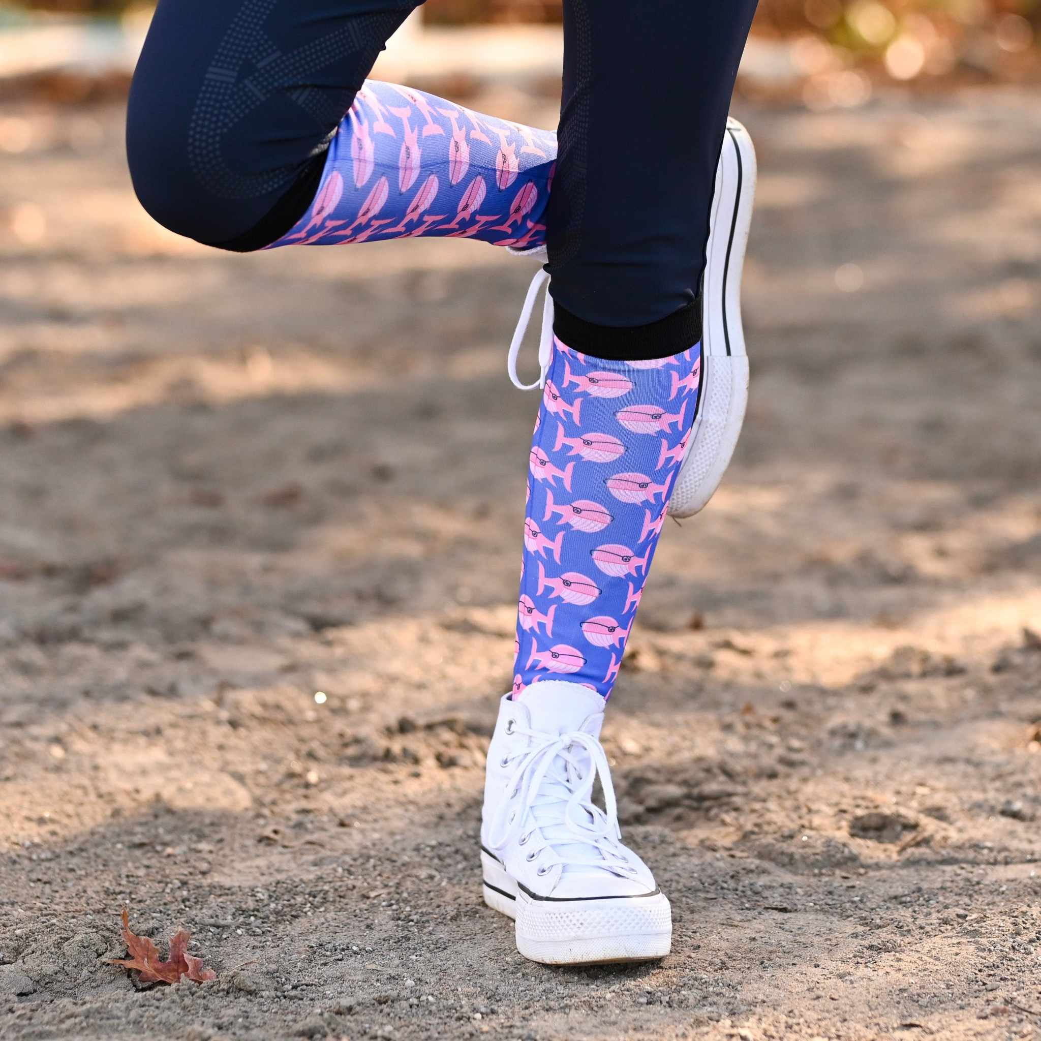 dreamers & schemers Pair & A Spare SMRT Whale Pair & a Spare Socks equestrian boot socks boot socks thin socks riding socks pattern socks tall socks funny socks knee high socks horse socks horse show socks