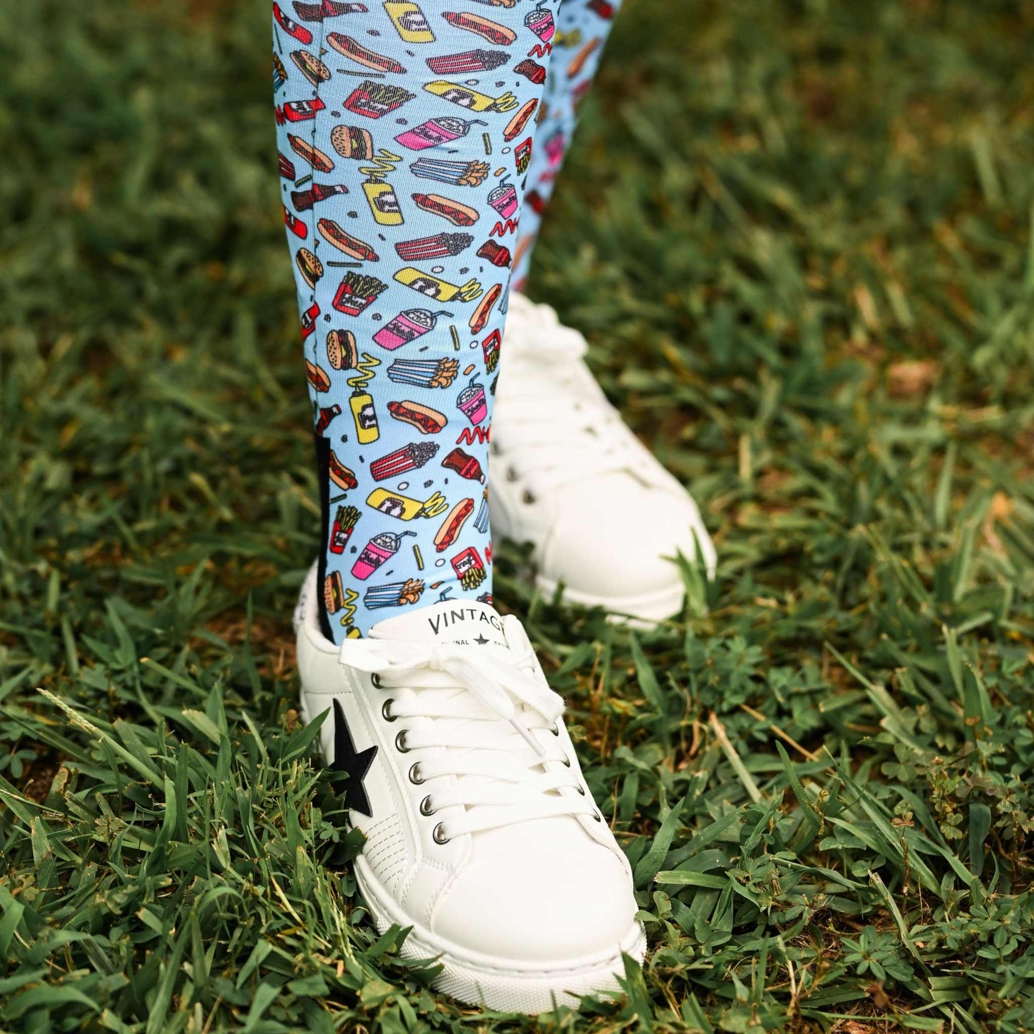 dreamers & schemers Pair & A Spare Snack Attack Pair & A Spare Socks equestrian boot socks boot socks thin socks riding socks pattern socks tall socks funny socks knee high socks horse socks horse show socks