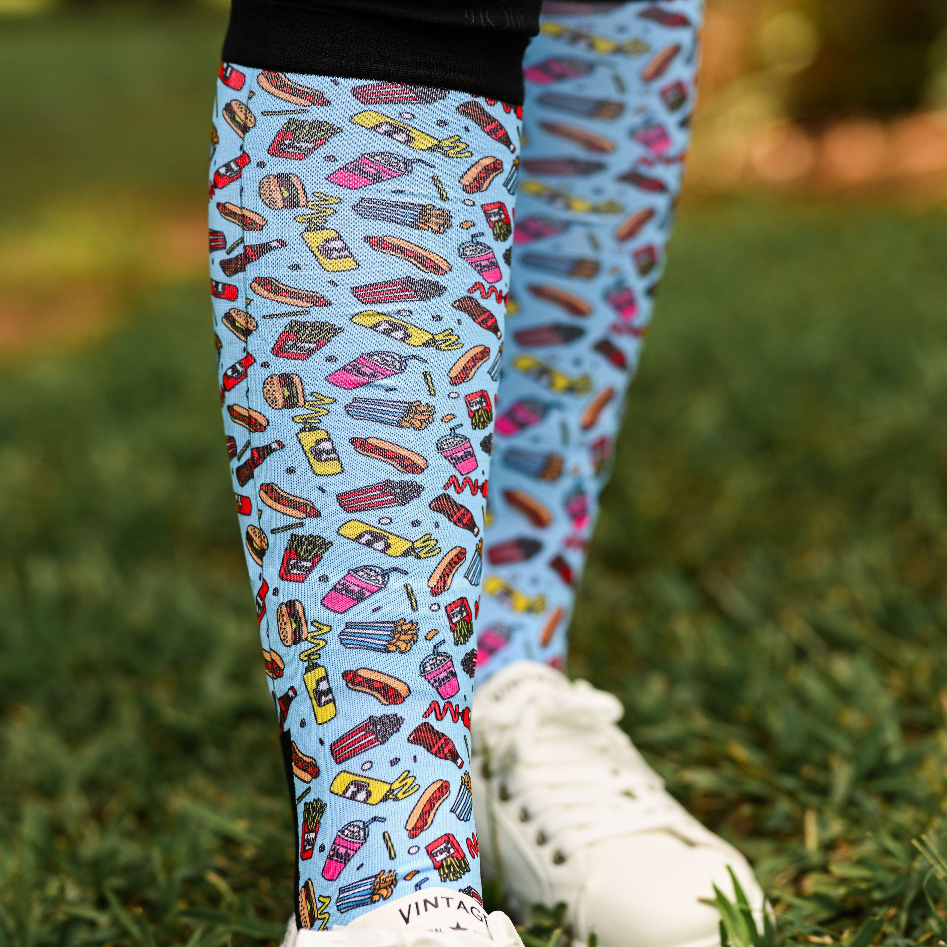 dreamers & schemers Pair & A Spare Snack Attack Pair & A Spare Socks equestrian boot socks boot socks thin socks riding socks pattern socks tall socks funny socks knee high socks horse socks horse show socks