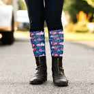 dreamers & schemers Youth Snow Much Fun Youth Pair & A Spare Socks equestrian boot socks boot socks thin socks riding socks pattern socks tall socks funny socks knee high socks horse socks horse show socks