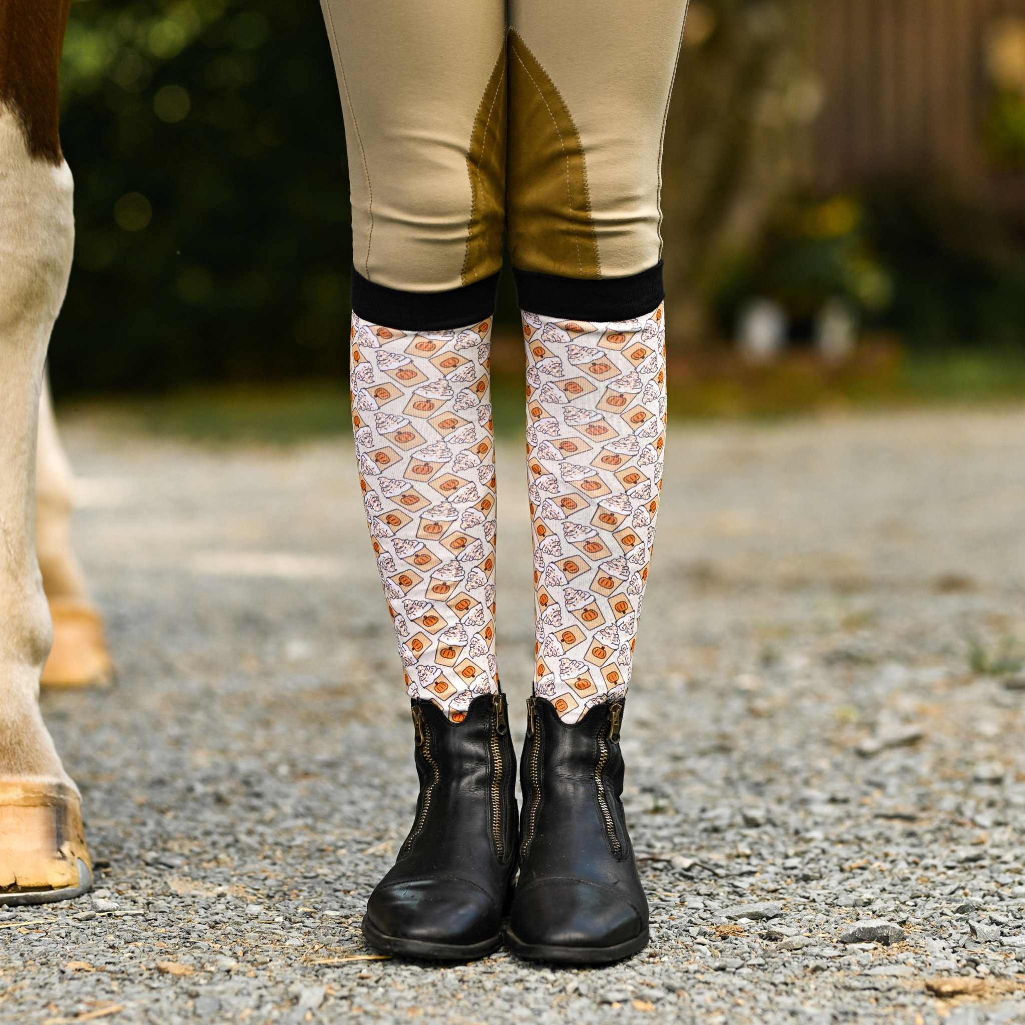 dreamers & schemers Pair & A Spare Spice Spice Baby Pair & A Spare Socks equestrian boot socks boot socks thin socks riding socks pattern socks tall socks funny socks knee high socks horse socks horse show socks