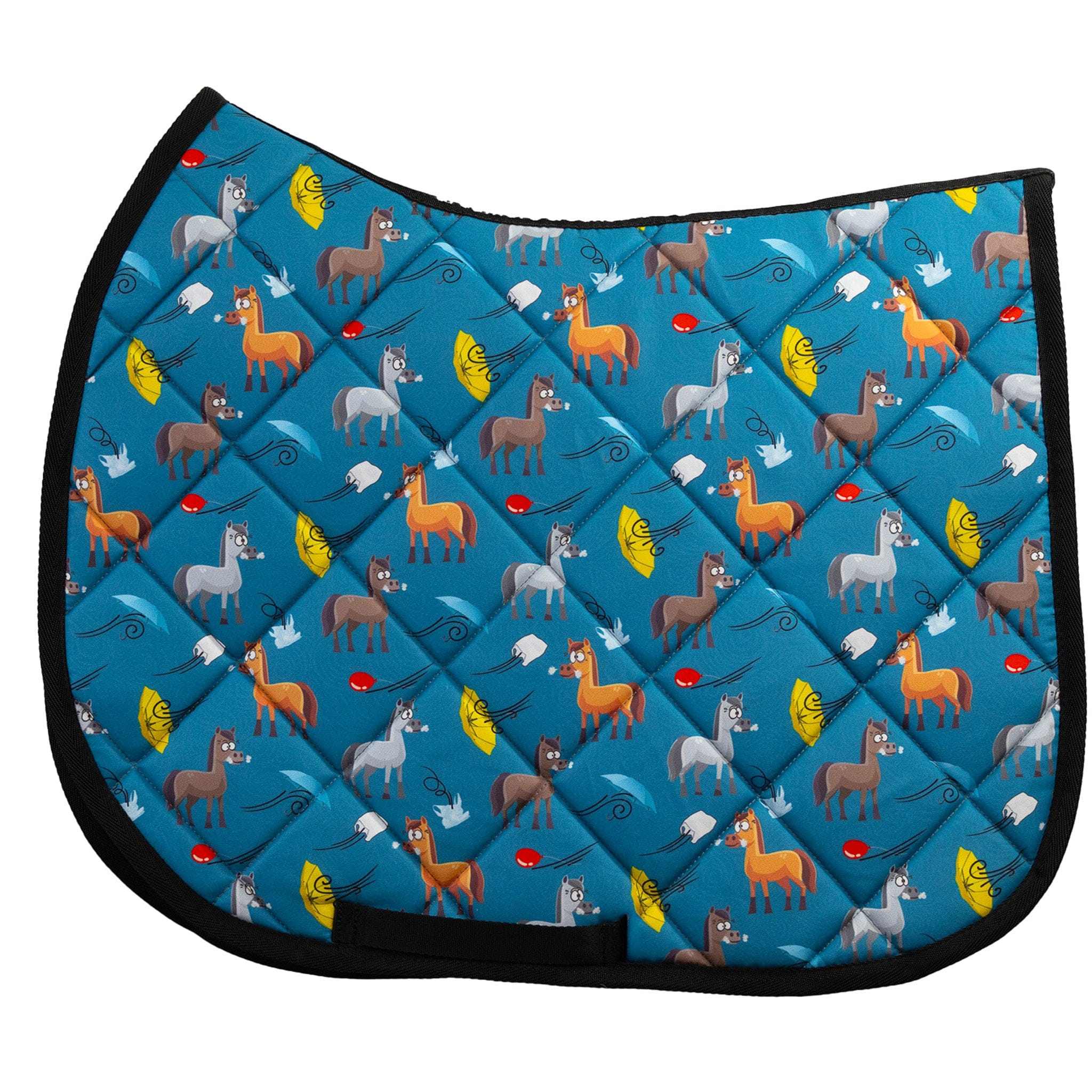 Spring Scaries Saddle Pad Full with cushy quilting and stylish pattern for comfortable everyday riding