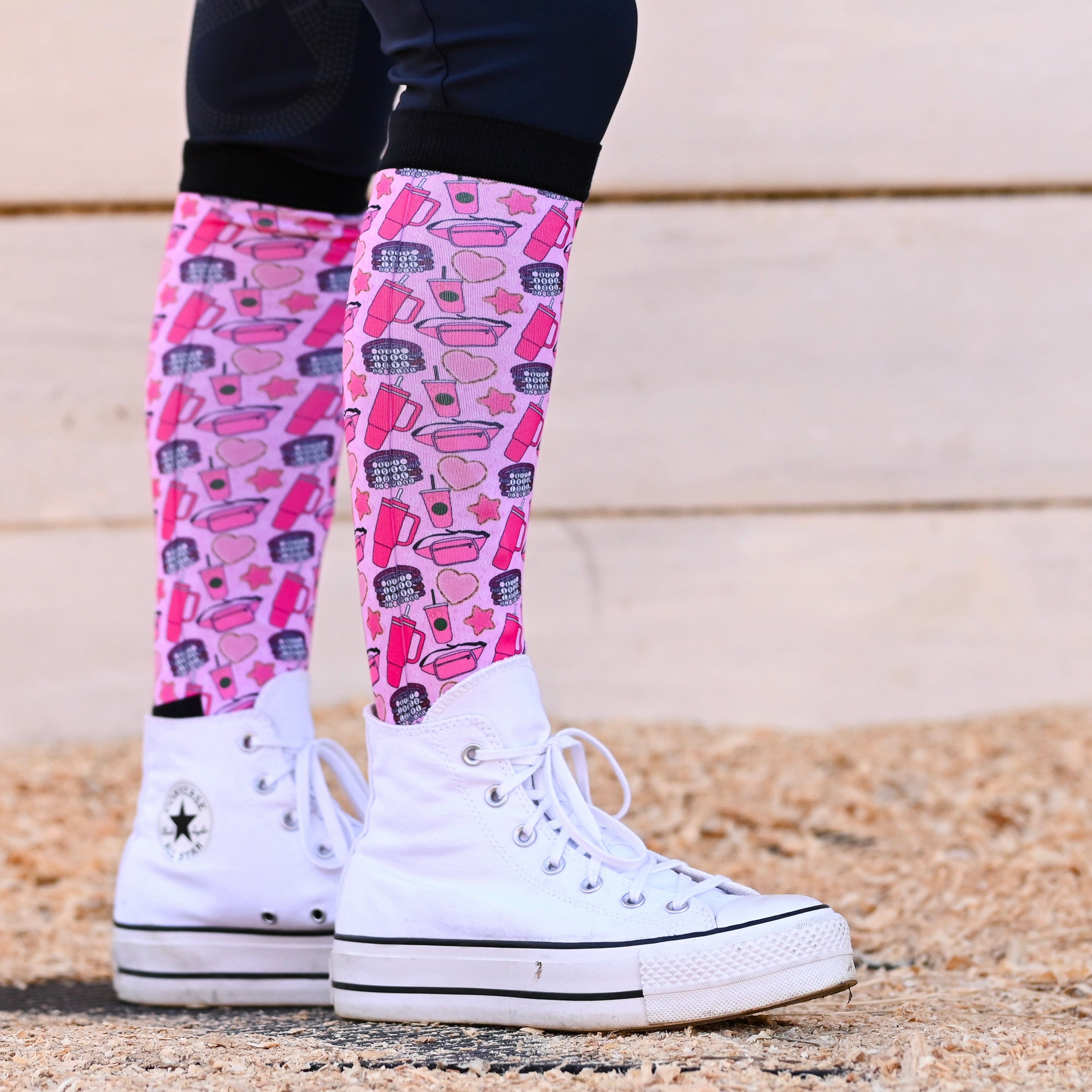 dreamers & schemers Pair & A Spare Starbs & Stanley Pair & a Spare Socks equestrian boot socks boot socks thin socks riding socks pattern socks tall socks funny socks knee high socks horse socks horse show socks