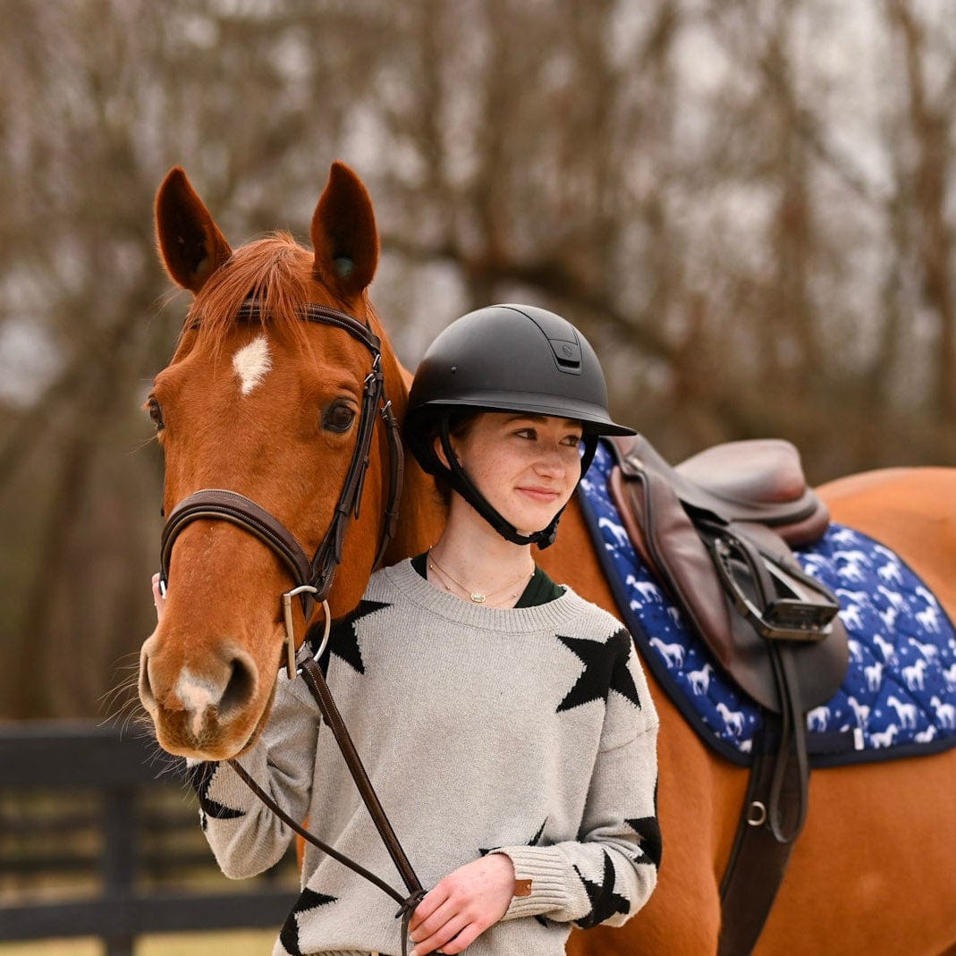 dreamers & schemers Saddle Pad Stars Align Saddle Pad equestrian boot socks boot socks thin socks riding socks pattern socks tall socks funny socks knee high socks horse socks horse show socks