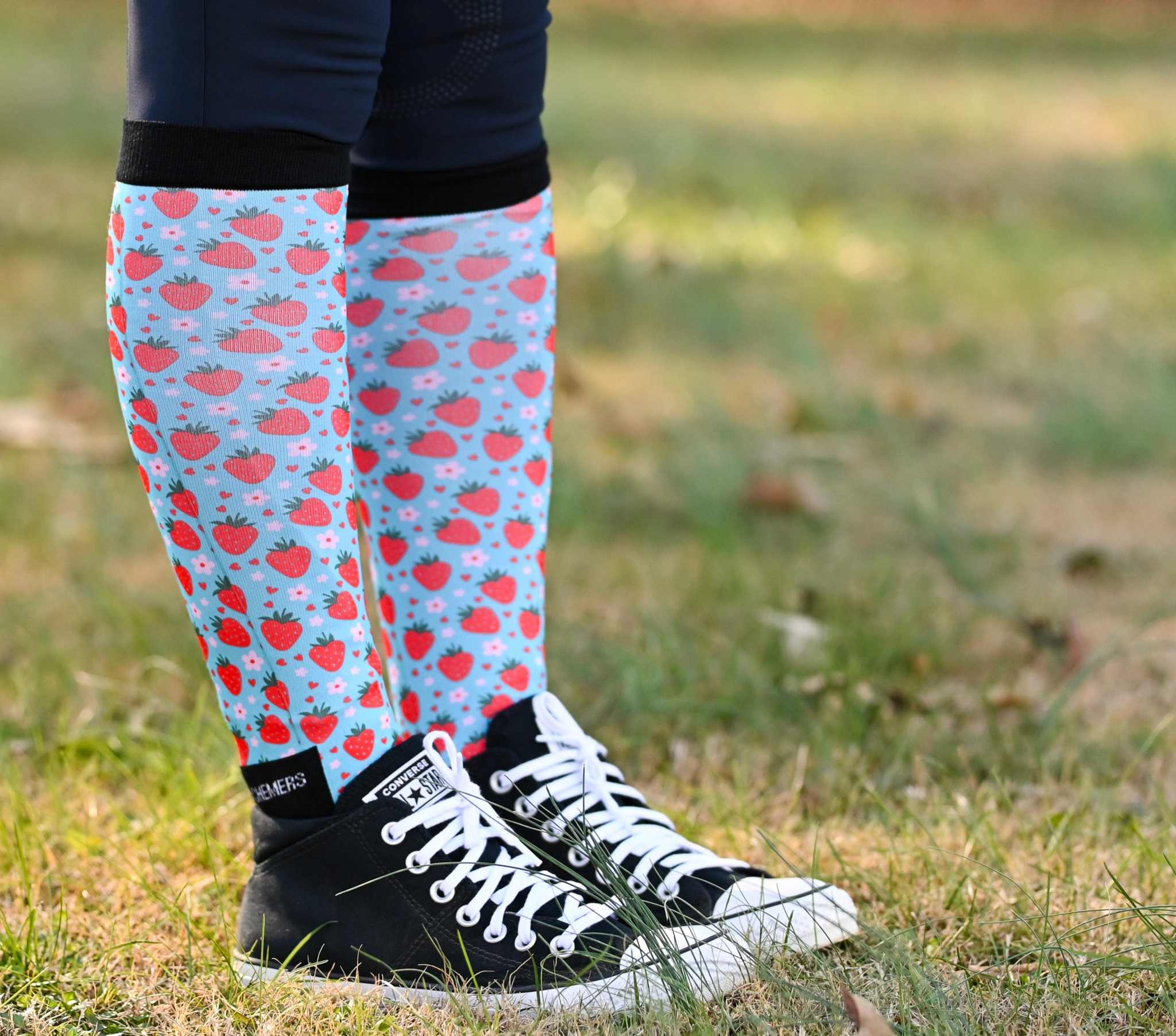 dreamers & schemers Pair & A Spare Strawberry Pair & a Spare Socks equestrian boot socks boot socks thin socks riding socks pattern socks tall socks funny socks knee high socks horse socks horse show socks