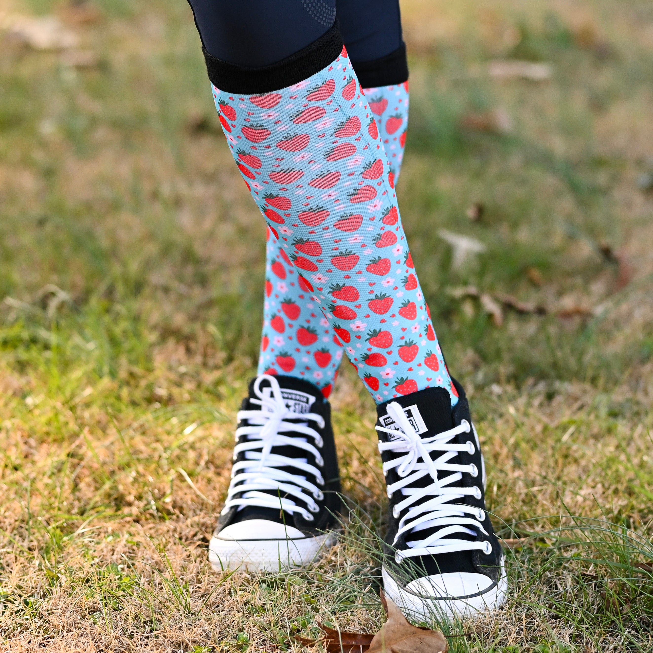 dreamers & schemers Pair & A Spare Strawberry Pair & a Spare Socks equestrian boot socks boot socks thin socks riding socks pattern socks tall socks funny socks knee high socks horse socks horse show socks