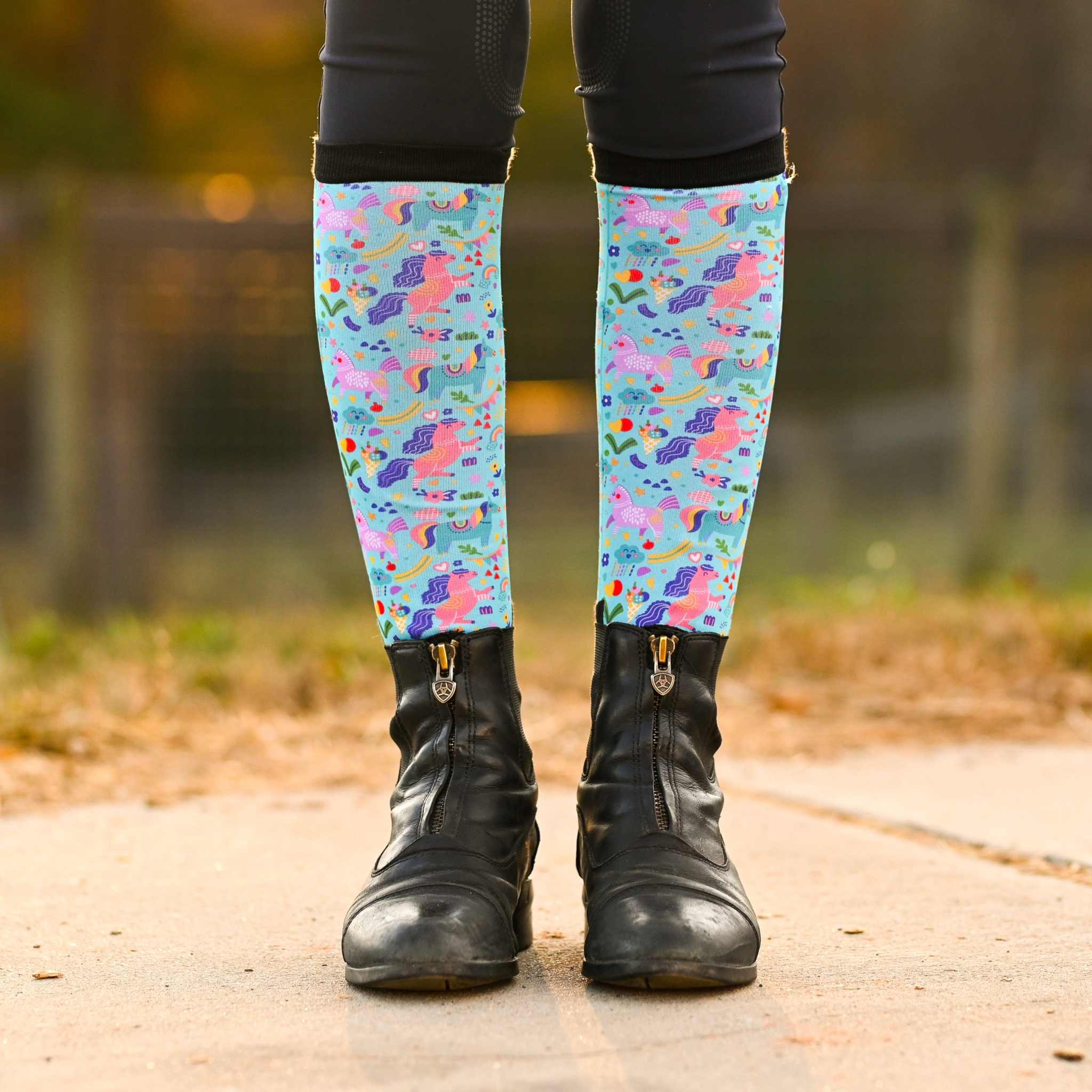 dreamers & schemers Youth Pair & a Spare Summer Camp Youth Pair & a Spare Socks equestrian boot socks boot socks thin socks riding socks pattern socks tall socks funny socks knee high socks horse socks horse show socks