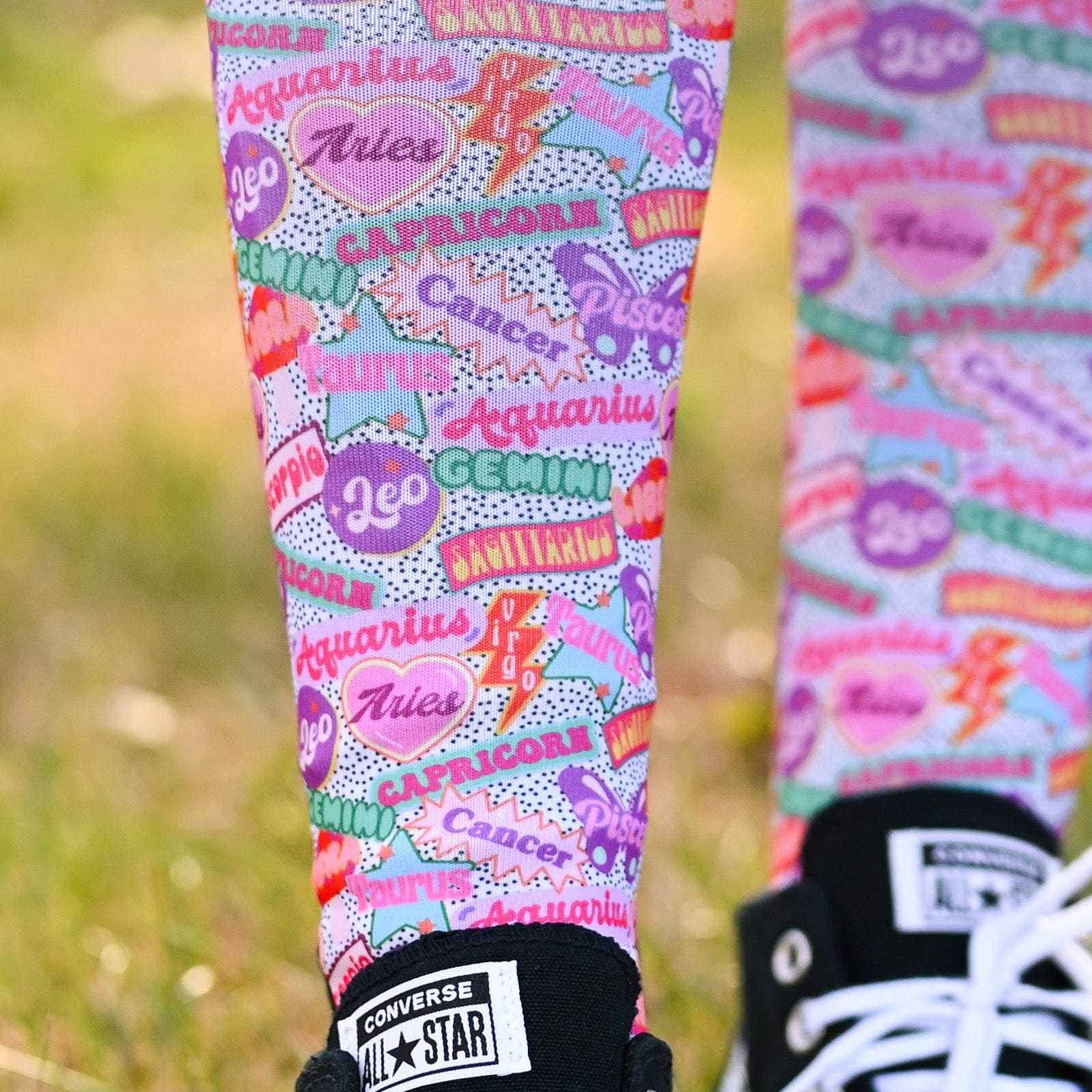 dreamers & schemers Pair & A Spare Sun Signs  Pair & a Spare Socks equestrian boot socks boot socks thin socks riding socks pattern socks tall socks funny socks knee high socks horse socks horse show socks